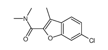 6-chloro-N,N,3-trimethyl-benzofuran-2-carboxamide结构式