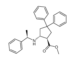 methyl (1R,2R)-4,4-diphenyl-2-[(1'R)-phenylethyl]-aminocyclopentanecarboxylate Structure