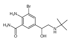 2-Amino-3-bromo-5-[2-(tert-butylamino)-1-hydroxyethyl]benzamide结构式