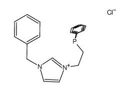 1-benzyl-3-(2-diphenylphosphanylethyl)-3H-imidazol-1-ium chloride Structure