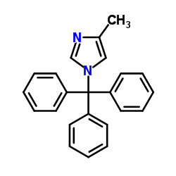 1-三苯甲基-4-甲基咪唑结构式
