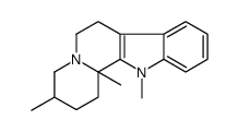 3,12,12b-trimethyl-1,2,3,4,6,7-hexahydroindolo[2,3-a]quinolizine结构式