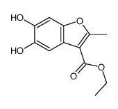 ethyl 5,6-dihydroxy-2-methyl-1-benzofuran-3-carboxylate结构式