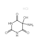 2,4,6(1H,3H,5H)-Pyrimidinetrione,5-amino-5-hydroxy-, hydrochloride (1:1) structure