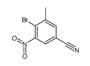 4-Bromo-3-methyl-5-nitrobenzonitrile结构式