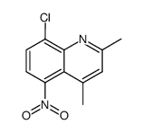 8-chloro-2,4-dimethyl-5-nitro-quinoline结构式