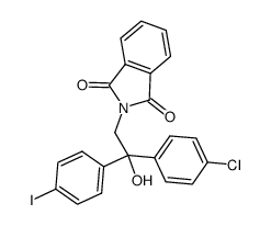 2-[2-(4-chloro-phenyl)-2-hydroxy-2-(4-iodo-phenyl)-ethyl]-isoindole-1,3-dione Structure