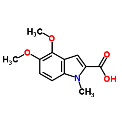 4,5-Dimethoxy-1-methyl-1H-indole-2-carboxylic acid结构式