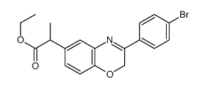 Ethyl 3-(4-bromophenyl)-alpha-methyl-2H-1,4-benzoxazine-6-acetate结构式