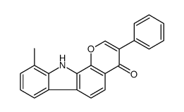 10-methyl-3-phenyl-11H-pyrano[2,3-a]carbazol-4-one结构式