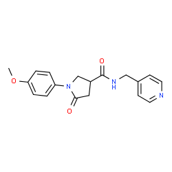 1-(4-methoxyphenyl)-5-oxo-N-(pyridin-4-ylmethyl)pyrrolidine-3-carboxamide picture