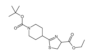 ethyl 2-[1-[(2-methylpropan-2-yl)oxycarbonyl]piperidin-4-yl]-4,5-dihydro-1,3-thiazole-4-carboxylate Structure