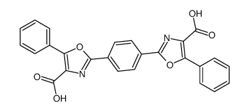 2-[4-(4-carboxy-5-phenyl-1,3-oxazol-2-yl)phenyl]-5-phenyl-1,3-oxazole-4-carboxylic acid Structure