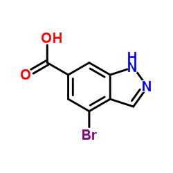 4-溴-1H-吲唑-6-羧酸结构式