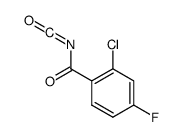 2-chloro-4-fluorobenzoyl isocyanate结构式