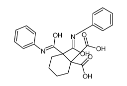 2,2-bis(phenylcarbamoyl)cyclohexane-1,1-dicarboxylic acid Structure