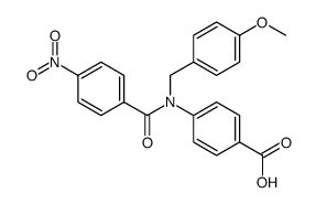 N-(4-methoxybenzyl)-4-(4-nitrobenzamido)benzoic acid Structure