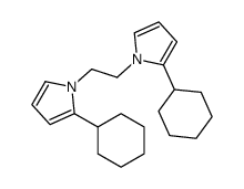 2-cyclohexyl-1-[2-(2-cyclohexylpyrrol-1-yl)ethyl]pyrrole Structure