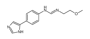 N-[4-(1H-imidazol-5-yl)phenyl]-N'-(2-methoxyethyl)methanimidamide结构式