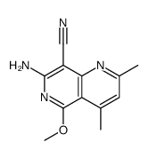 7-amino-5-methoxy-2,4-dimethyl-1,6-naphthyridine-8-carbonitrile结构式