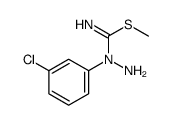 methyl N-amino-N-(3-chlorophenyl)carbamimidothioate结构式