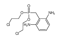 2-[bis(2-chloroethoxy)phosphorylmethyl]benzene-1,3-diamine结构式