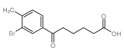 6-(3-bromo-4-methylphenyl)-6-oxohexanoic acid结构式