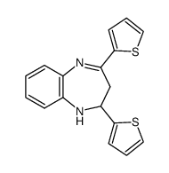 2,4-di(thiophen-2-yl)-2,3-dihydro-1H-benzo[b][1,4]diazepine结构式