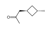 2-Propanone, 1-(3-methylcyclobutyl)-, trans- (9CI) structure