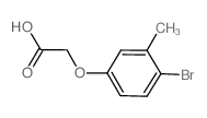 (4-溴-3-甲基苯氧基)乙酸结构式