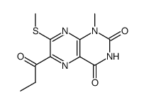 1-methyl-7-methylmercapto-6-propionyllumazine结构式