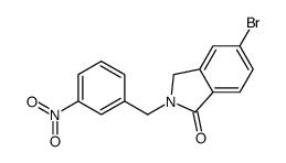 5-bromo-2-[(3-nitrophenyl)methyl]-3H-isoindol-1-one结构式