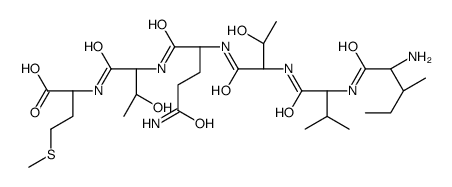 (2S)-2-[[(2S,3R)-2-[[(2S)-5-amino-2-[[(2S,3R)-2-[[(2S)-2-[[(2S,3S)-2-amino-3-methylpentanoyl]amino]-3-methylbutanoyl]amino]-3-hydroxybutanoyl]amino]-5-oxopentanoyl]amino]-3-hydroxybutanoyl]amino]-4-methylsulfanylbutanoic acid Structure