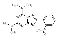 N,N,N,N-tetramethyl-8-(2-nitrophenyl)-1,3,5,7,9-pentazabicyclo[4.3.0]nona-2,4,6,8-tetraene-2,4-diamine structure