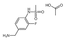 acetic acid,N-[4-(aminomethyl)-2-fluorophenyl]methanesulfonamide Structure