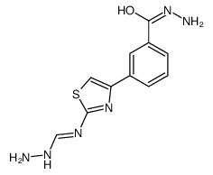 N-amino-N'-[4-[3-(hydrazinecarbonyl)phenyl]-1,3-thiazol-2-yl]methanimidamide Structure