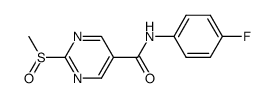 2-methanesulfinylpyrimidine-5-carboxylic acid (4-fluorophenyl)amide结构式