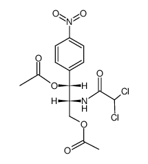 (1RS,2RS)-1,3-diacetoxy-2-(2,2-dichloro-acetylamino)-1-(4-nitro-phenyl)-propane结构式