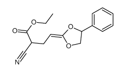 ethyl 2-cyano-4-(4-phenyl-1,3-dioxolan-2-ylidene)butanoate结构式