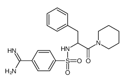 4-[(1-oxo-3-phenyl-1-piperidin-1-ylpropan-2-yl)sulfamoyl]benzenecarboximidamide Structure