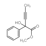 methyl 2-hydroxy-2-phenyl-pent-3-ynoate结构式