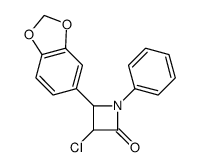 4-(1,3-benzodioxol-5-yl)-3-chloro-1-phenylazetidin-2-one Structure