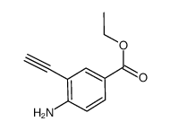 ethyl 4-amino-3-ethynylbenzoate结构式