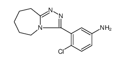 Benzenamine, 4-chloro-3-(6,7,8,9-tetrahydro-5H-1,2,4-triazolo[4,3-a]azepin-3-yl)-结构式