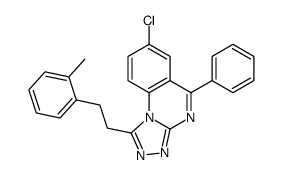 7-chloro-1-[2-(2-methylphenyl)ethyl]-5-phenyl-[1,2,4]triazolo[4,3-a]quinazoline结构式