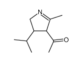 1-(4-isopropyl-2-methyl-4,5-dihydro-3H-pyrrol-3-yl)-ethanone结构式