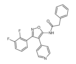 3-(2,3-Difluorophenyl)-5-(phenylacetylamino)-4-(4-pyridyl)isoxazole Structure