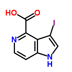 3-Iodo-1H-pyrrolo[3,2-c]pyridine-4-carboxylic acid结构式