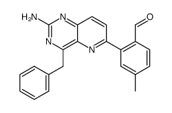 4-benzyl-6-(2-formyl-5-methylphenyl)pyrido[3,2-d]pyrimidin-2-ylamine结构式