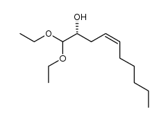 2(R)-hydroxydec-4(Z)-enal diethyl acetal结构式
